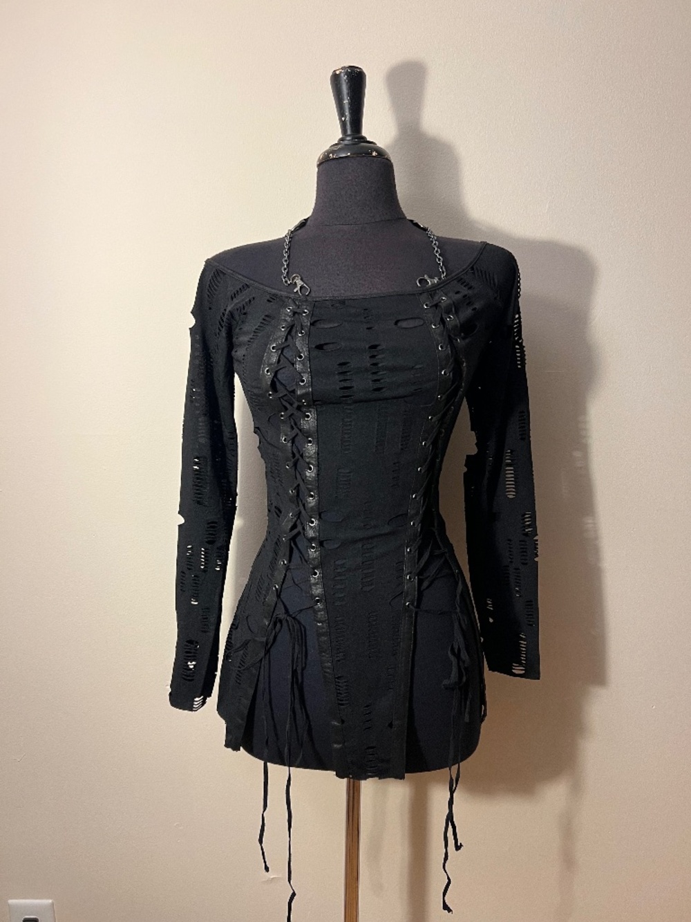 Devil Fashion Distressed Punk Top